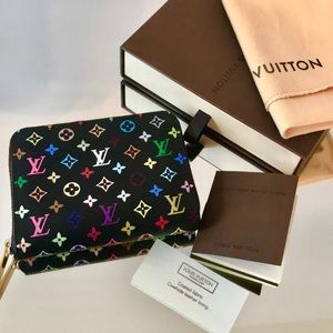 Auth. Louis Vuitton Multicolore Zippy Coin Purse